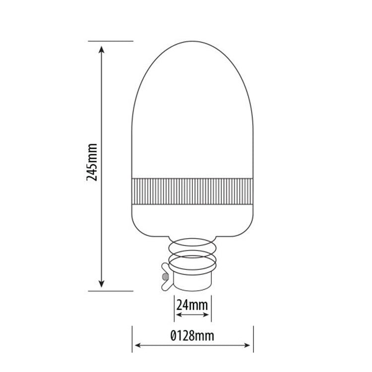 LED Rundumleuchte Orange 40 x 0,2W LEDs mit Flexihalterung