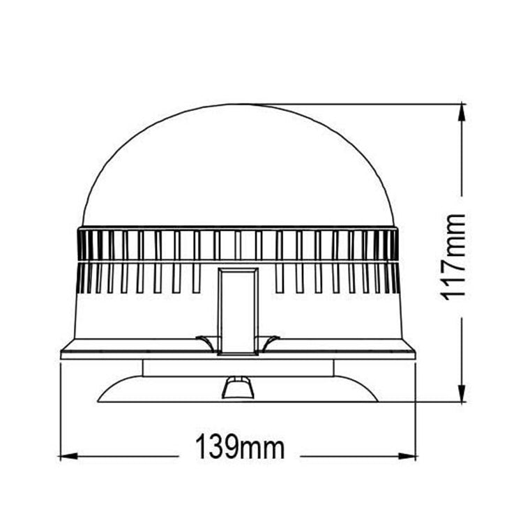 LED Rundumleuchte Orange 60 x 0,5W LEDs mit Magnet