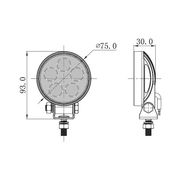 LED Mini Work Light Round 7.5 Watt 950 Lumen