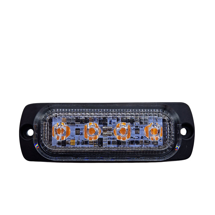 4 LED flashing lights Flat Orange 97mm length 