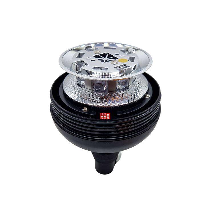 LED rotating beacon orange 8 x 3W LEDs with flexible bracket 