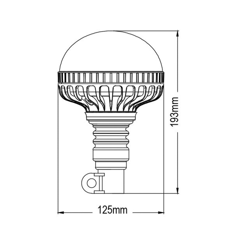 LED rotating beacon orange 60 x 0.5W LEDs with flexible bracket