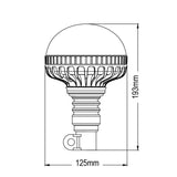 LED rotating beacon orange 60 x 0.5W LEDs with flexible bracket