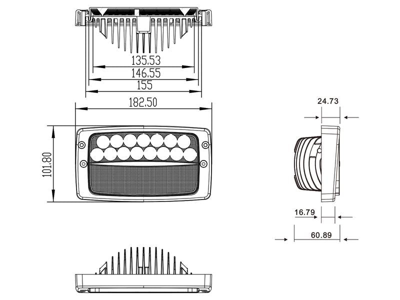 Arbeitsscheinwerfer 90 Watt 5400 Lumen